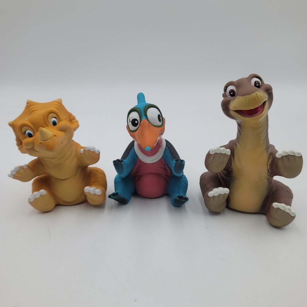 Vintage 1988 Land Before Time Pizza Hut Puppet Set Littlefoot Cera Petrie 3pc